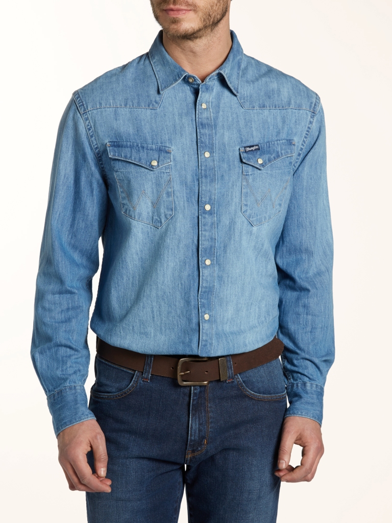 WRANGLER CAMICIA JEANS W5870 regular fit